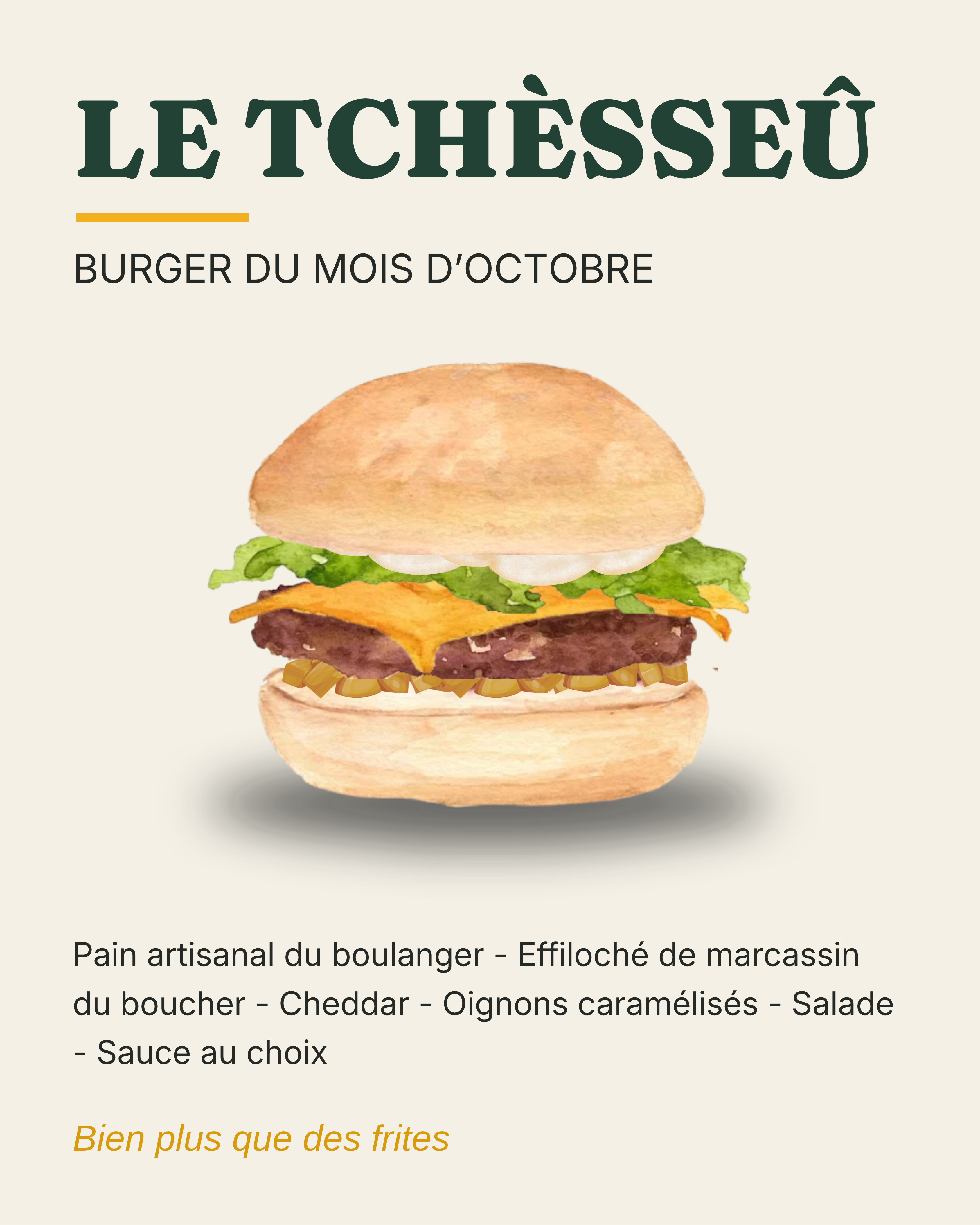 Le Tchèsseû, burger du mois d'octobre